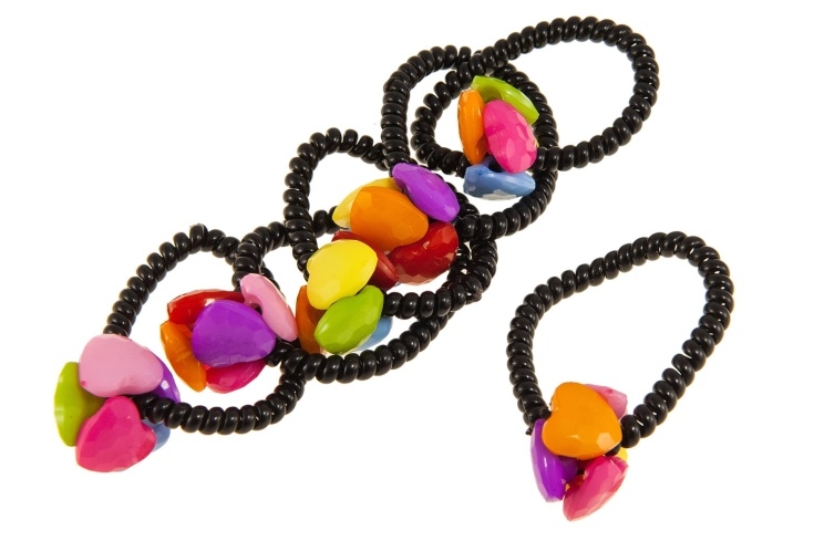 Gumki sprężynki z serduszkami