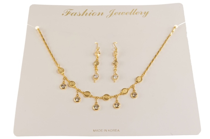 2M.Delikatny złoty komplet