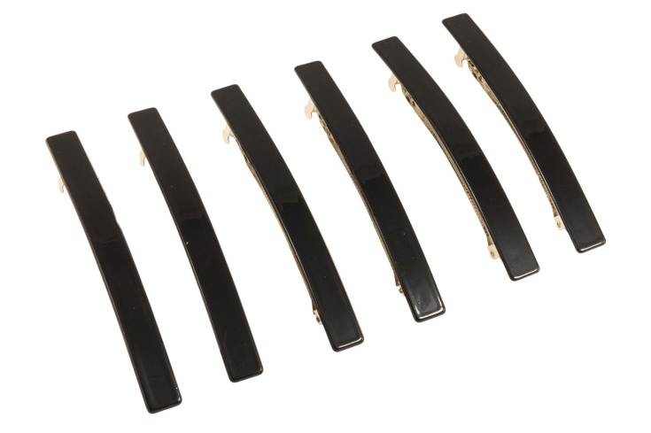 Prostokątne, czarne spinki 