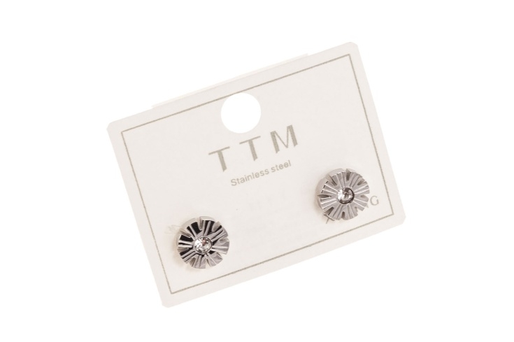 Eleganckie srebrne kolczyki kwiatki