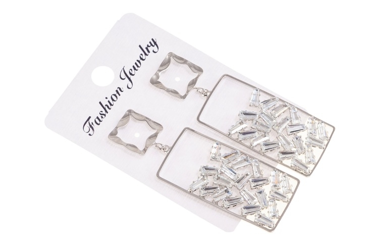 Srebrne, błyszczące kolczyki