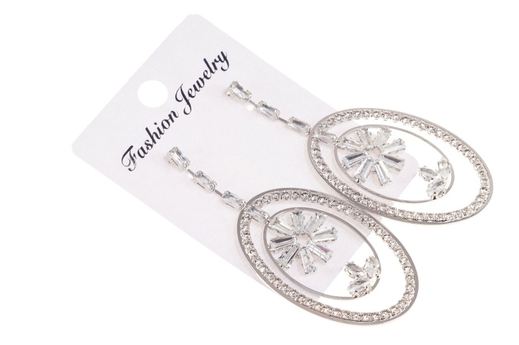 Srebrne, błyszczące kolczyki