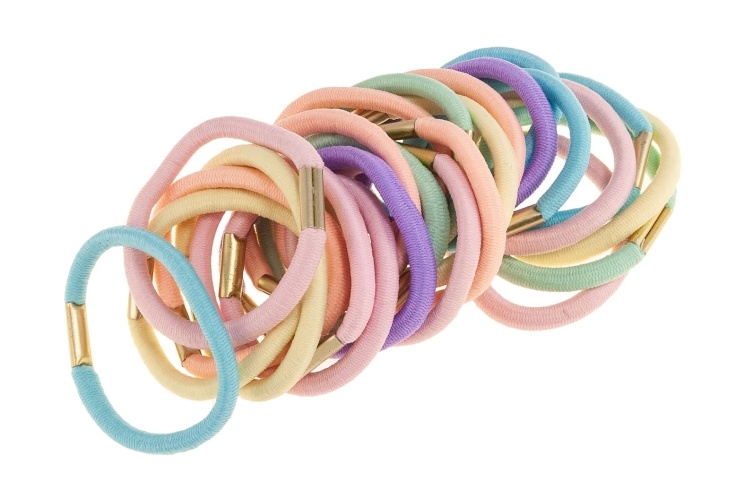 Pastelowe gumki do włosów