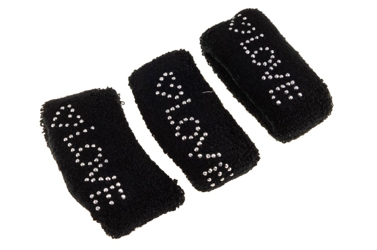 Czarna frotka z napisem love