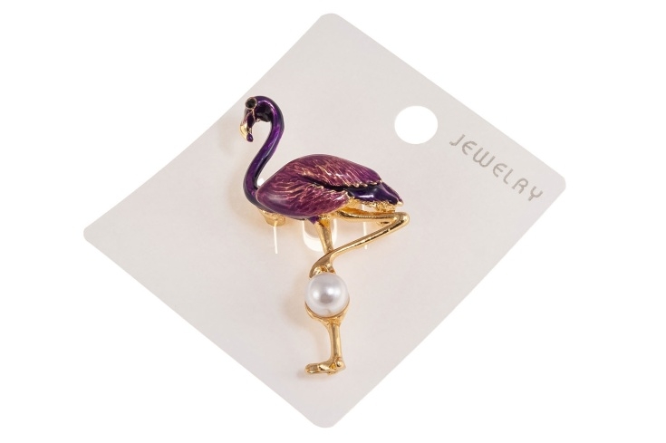 Broszka w kształcie flaminga