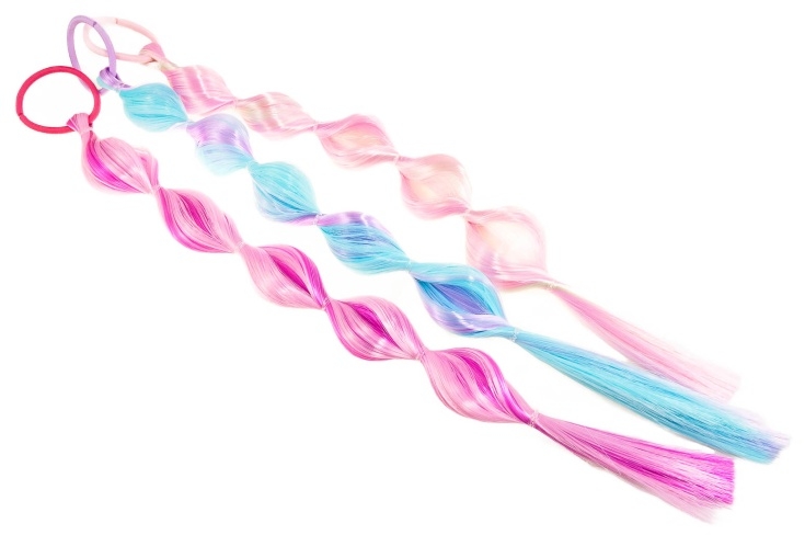 Gumki z kolorowymi włosami