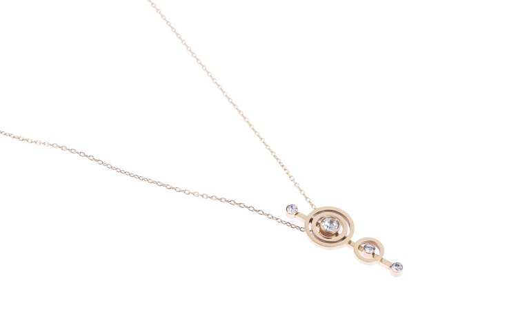 Elegancki, złoty naszyjnik