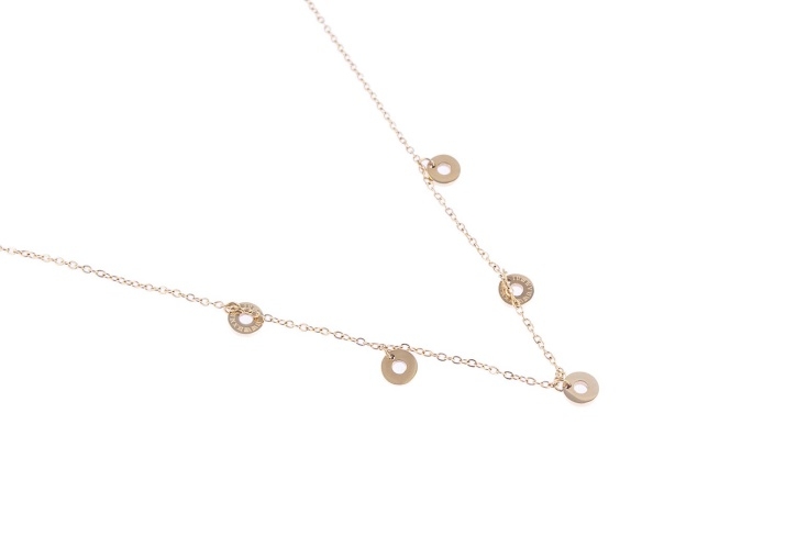 Elegancki, złoty naszyjnik