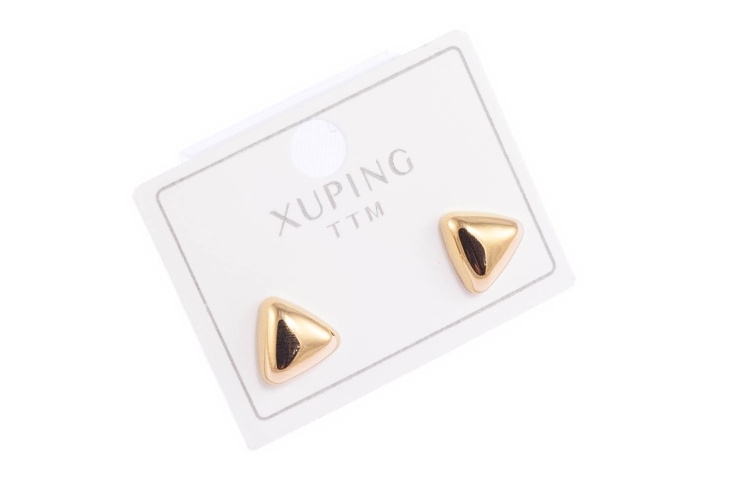 Kolaczyki złote trójkąty